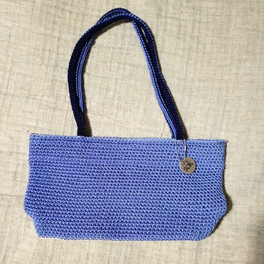 The Sak Bany Blue And Navy Blue Knit Hand Bag